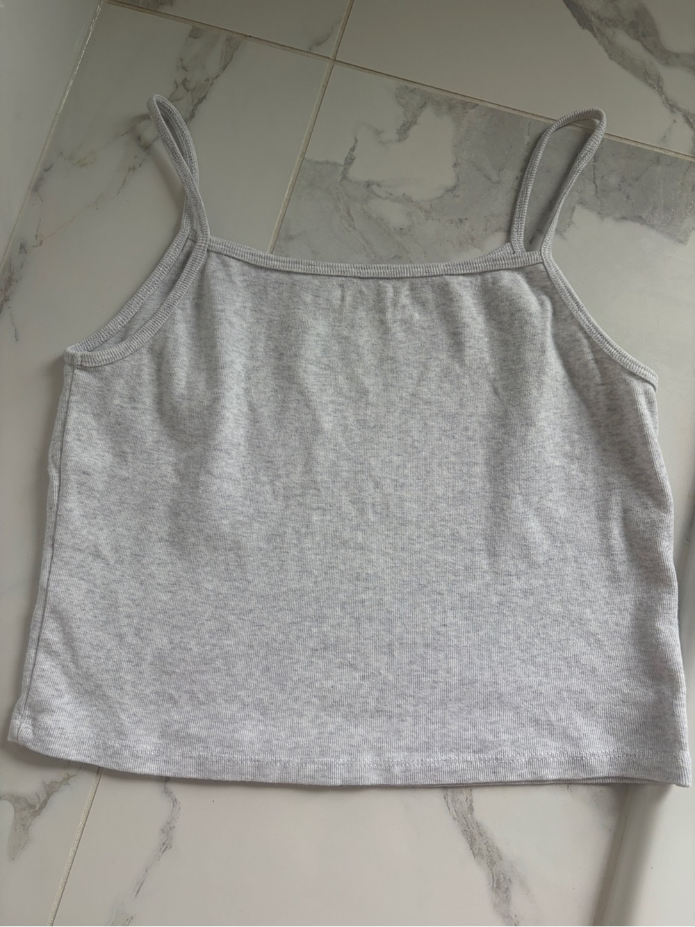 Harlow Light Gray Cotton Cami Tank Top